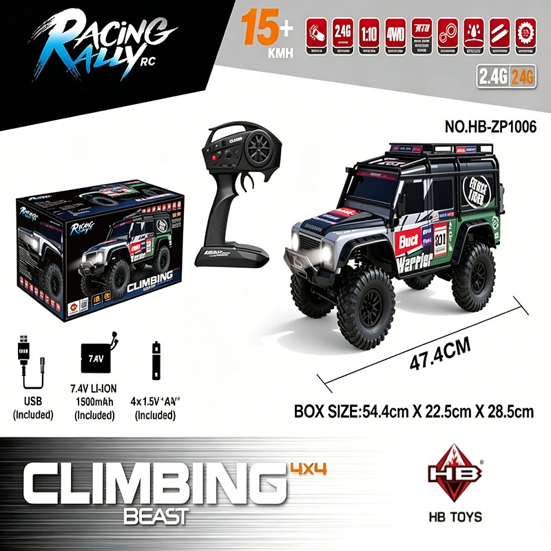 Rc Hobby Grade Truck - HB Zp1005/1006 RC auto op afstandbesturing
