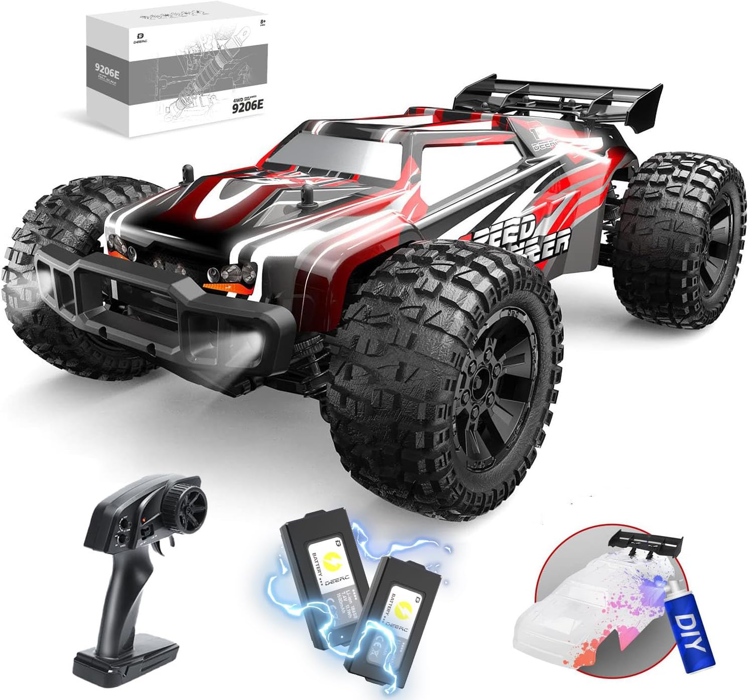 Rc Hobby Grade Monster Truck - 1:10 schaalmodel, grote RC-auto met een