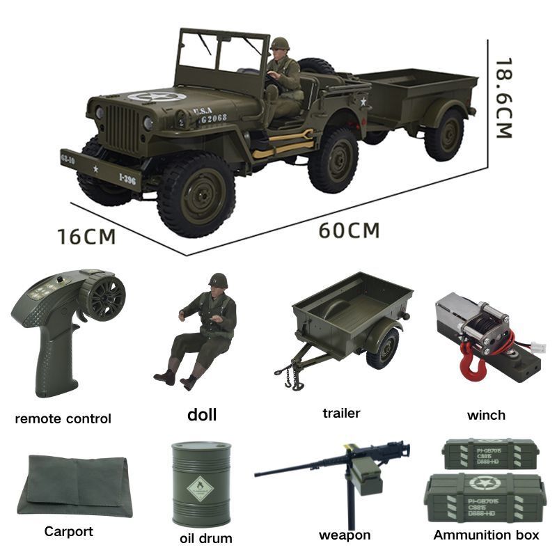 Rc Hobby Grade Truck - JJRC C8815 RC Auto 1941 JEEP
